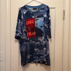 Blue Tie-Dye Graphic T-Shirt